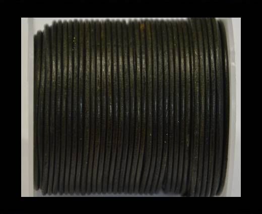 Round Leather Cord -Vintage-Tourmaline- 2mm