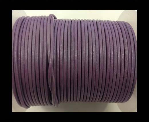Round leather cord-2mm-Metallic Pastel Purple