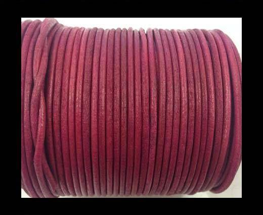 Round leather cord-2mm-vintage dark pink