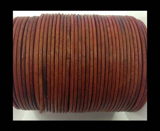 Round leather cord-2mm-vintage orange