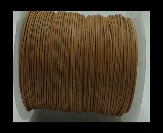 Round Leather Cord -1mm - Dark Natural