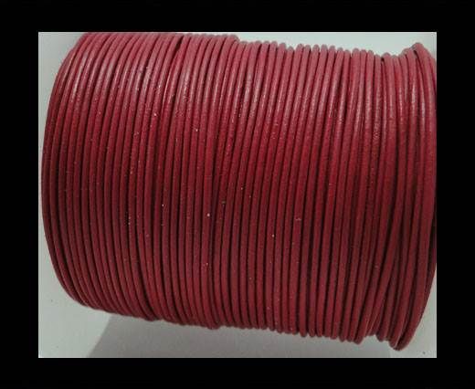 Round Leather Cord -1mm - Raspberry