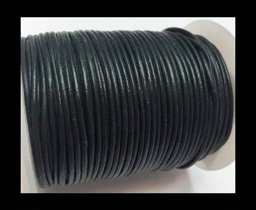 Round Leather Cord SE/R/23-Sea blue - 3mm