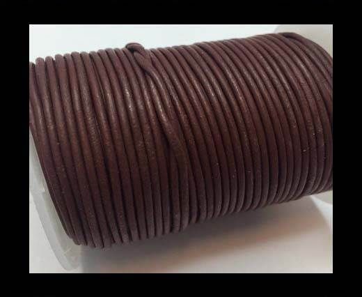 Round Leather Cord -1mm - Bordeaux