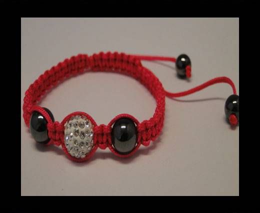 Shamballa Bracelet SB-Crystal-Flour Pink-Style-4