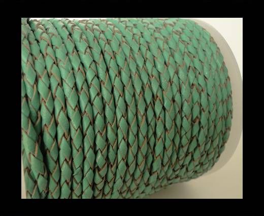 Round Braided Leather Cord SE/B/540-Mint - 5mm