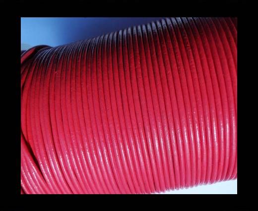 Round Leather Cord SE/R/17-Raspberry - 3mm