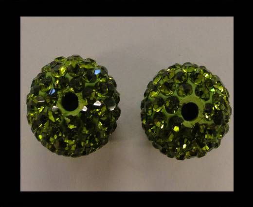 Shamballa-Bead-10mm-Olive Green