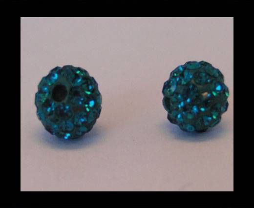 Shamballa-Bead-8mm-Blue Zircan