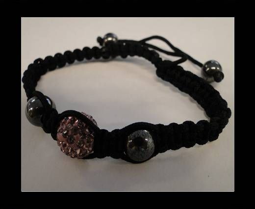 Shamballa Bracelet-SB-Light Pink-Style-4