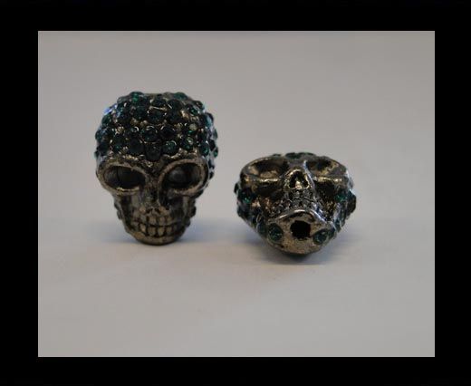Shamballa Skull-Emrald