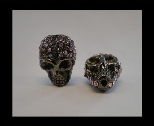 Shamballa Skull-Pink