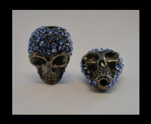 Shamballa Skull-Turquoise