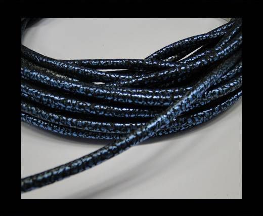 FAUX CORD REAL TOUCH ECO LEATHER -- 4mm Blue