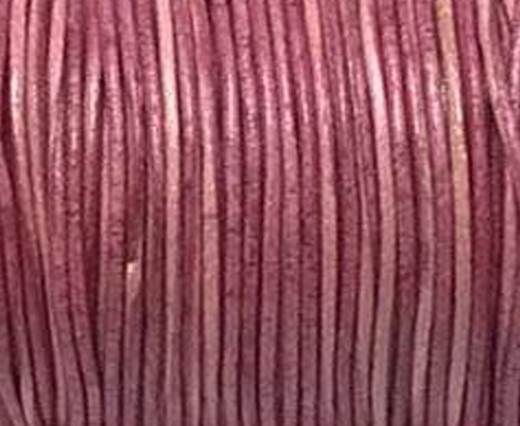 Round Leather Cord -1mm-  Vintage Dark Pink