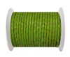 Round Braided Leather Cord SE/B/2009-Green Grass - 5mm