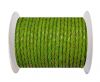 Round Braided Leather Cord SE/B/2009-Green Grass - 3mm