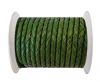 Round Braided Leather Cord SE/B/2025-Fern - 6mm