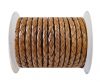 Round Braided Leather Cord SE/B/07-Medium Brown - 8mm