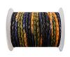 Round Braided Leather Cord SE/DM/03-Night Shades - 5mm