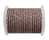 Round Braided Leather Cord SE/M/15-Metallic Plum-8mm