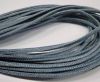 Round stitched nappa leather cord 2.5MM-Lizard style-Blue