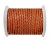 Round Braided Leather Cord SE/B/2010-Rust - 4mm