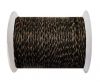Round Braided Leather Cord SE/R/02-Black-natural edges - 6mm