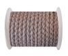 Round Braided Leather Cord SE/B/2033-Baby Pink - 4mm