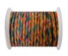 Round Braided Leather Cord SE/MD/01-Multicoloured - 6mm