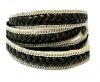 Braided Leather with silver chain-10mm-SE.FPB.26