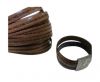 Design Embossed Leather Cord - 10mm - Ceasar style-Brown