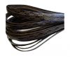 Design Embossed Leather Cord - 10mm - Chain style2-Dark Brown