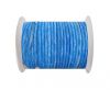 Round Leather Cord -  Vintage Sky Blue  -4mm