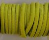 Round stitched nappa leather cord Flashy Yellow-6mm