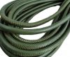 Round stitched nappa leather cord Forest Green-4mm