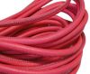 Round stitched nappa leather cord Fuchsia-4mm