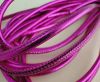 Round stitched nappa leather cord Neon Fuchsia-6mm