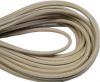 Round stitched nappa leather cord Beige -4mm