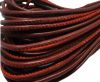 Round stitched nappa leather cord Red -2,5mm