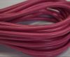 Round stitched nappa leather cord Pink -6mm