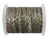 Flat 3-ply Braided Leather Metallic-SE-Metallic Grey-10MM