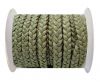 Choti-Flat 3-ply Braided Leather -5mm-SE Hunter Green white base