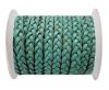 Choti-Flat 3-ply Braided Leather -5mm-Turquoise white base