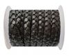 Flat 3-ply Braided Leather-SE-Matt Black-10MM