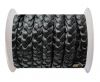 Flat 3-ply Braided Leather-SE-Vintage Black-10MM