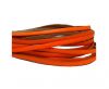 Flat leather Italian - 5 mm -neon orange