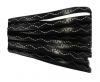 Flat Leather Italian Cord With Wavy Stitch-5mm-Black