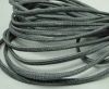 Round stitched nappa leather cord Lizard Prints-Grey Lizard- 2.5m