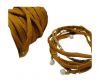 Habotai silk cords - Bright Camel